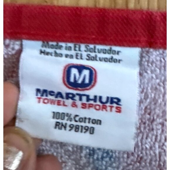 Toronto Raptors Bath Towel NBA Red Cotton McArthur Sports Licensed Logo Print - Picture 4 of 6